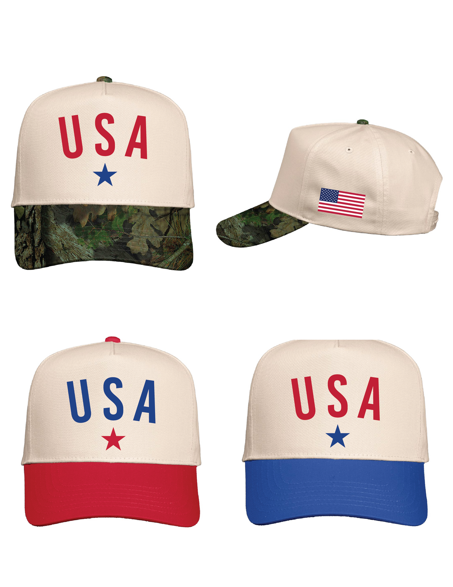 Two-Tone USA Hat